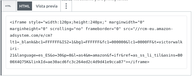 Código HTML de amazon sin scroll y con los atributos correspondientes