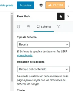 schema y rich snippets